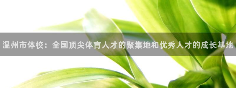 vsport体育官方正版app官方：温州市体校：全国顶尖体育